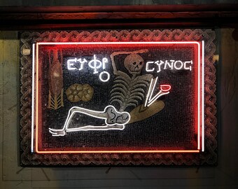 ✨Enjoy Life✨ Neon Skeleton Sign - 