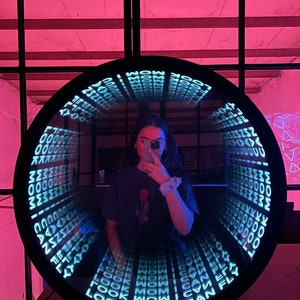 Custom Infinity Mirror - Infinity Mirror Wall Decor - Neon Infinity Mirror - Look Mom I Can Fly- Travis Scott Gift