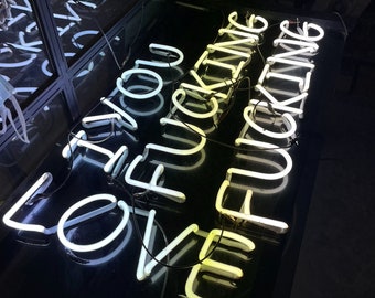 I Fucking Love Fucking You - Fuck Glass Neon Sign - Neon Sign