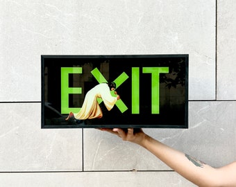 Exit Jesus Light box- Jesus Art- Jesus Wall Art- Light Box- Custom Table Lamp