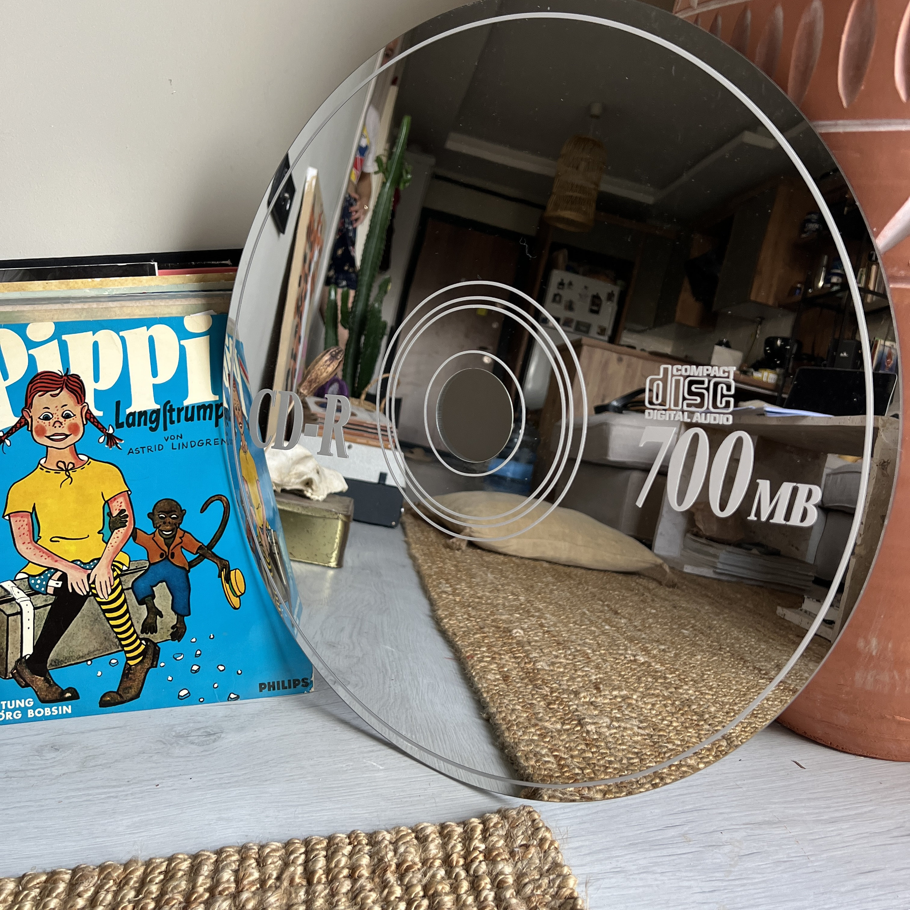 CD Mirror - Creative Gift Mirror - Music Gift - Handmade Design 