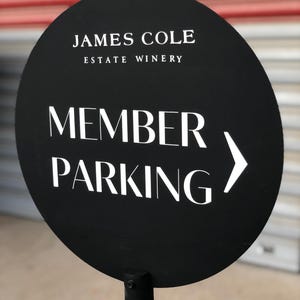 Standing Round Sign- Round Sign Board- Metal Round Frame Sign- Coffee Shop Sign- Standing Outdoor Sign-Welcome Sign- Parking Sign