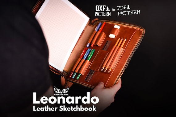 PDF & DXF Leather Leonardo Sketchbook PDF Pattern