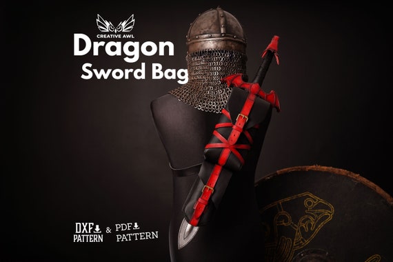 PDF & DXF Leather Dragon Sword PDF Pattern