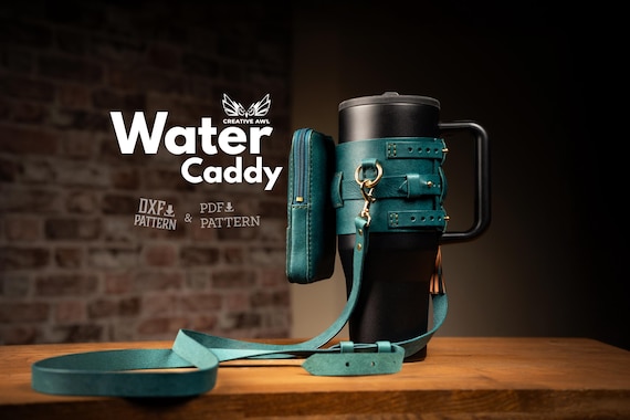 PDF & DXF Leather Water Caddy DIY