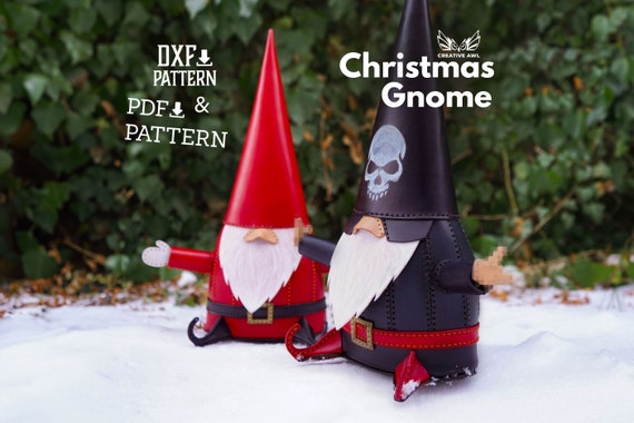 PDF & DXF Leather Christmas Gnomes PDF Pattern