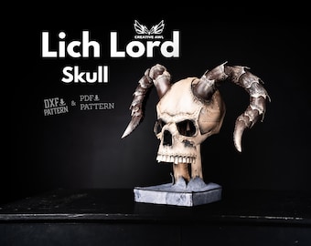 Lich Lord Skull PDF und DXF Muster