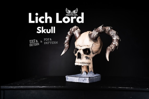 Lich Lord Skull  PDF and DXF Pattern