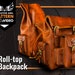 Leather Roll-top Backpack Pattern - Leather Backpack Template - Leather Bag pattern - Leather Pattern - Leather Patterns - Pattern pdf