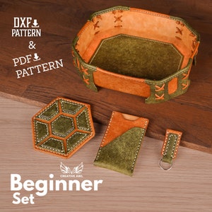 PDF & DXF Beginner Leatherfract Patterns Set
