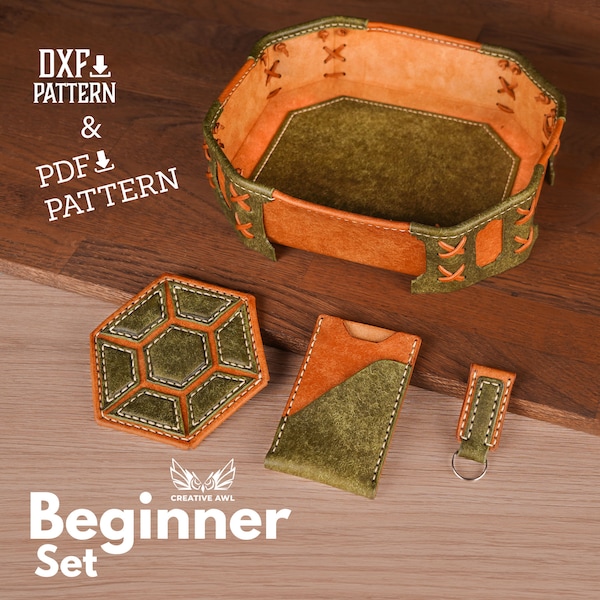 PDF & DXF Beginner Leatherfract Patterns Set