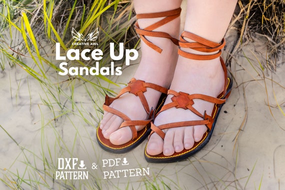 PDF & DXF Leather Flip-flops Pattern, Leather Sandals pattern, Leather Slipper Pattern,  Leather Patterns, Video instructions