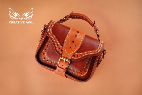 Leather Alicent Bag - hand-sewn - Italian leather
