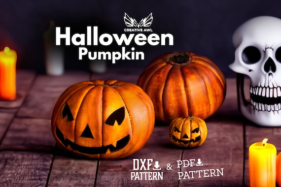 PDF & DXF Leather Pumpkin Pattern, Leather Halloween pattern, Leather Cosplay Pattern, Leather Pdf Template, Sewing Template