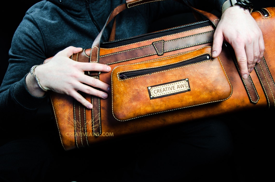 Laser PDF Leather Duffle Bag Pattern Leather Bag Pattern Etsy