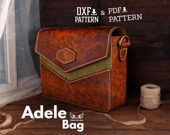 Adele Leather Bag Pattern: Letter PDF & DXF Template