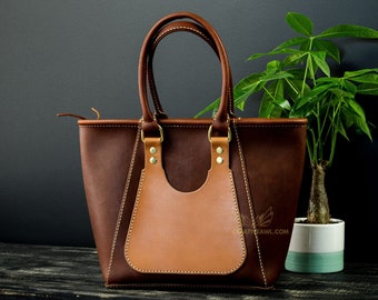 Leather Tote Bag - Leather Bag - Shoper Bag