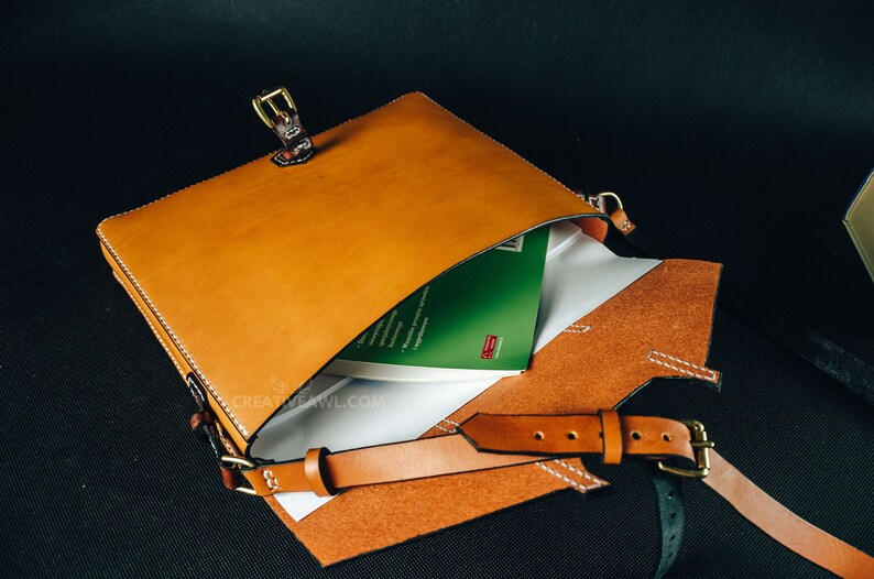 Leather Bag Laptop Bag Leather A4 Case Etsy