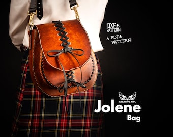 Jolene Leather Bag Pattern: Corset Style Crossbody (PDF & DXF Files)