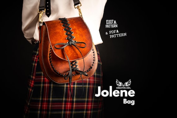 Jolene Leather Bag Pattern | PDF & DXF Files | Digital Download | Video Tutorial Included  | Leather Bag Tutorial