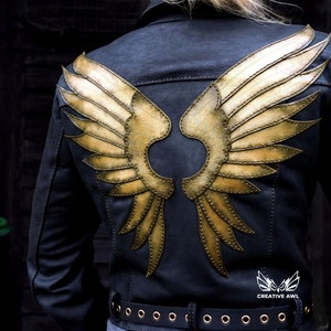 PDF & DXF Leather Angel Jacket pattern Leather Patterns Leather Template Leather PDF Pattern Leather Template image 5