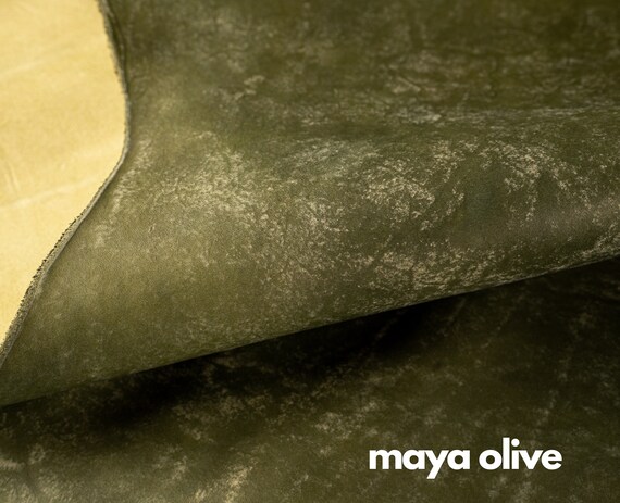 Maya Leather Belly Il Ponte - Olive - First Grade - Full Grain - Medium Soft - 1.8-2mm (4.5-5oz) -