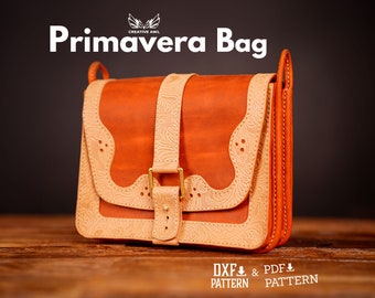 PDF- och DXF-mönster för Primavera-väska