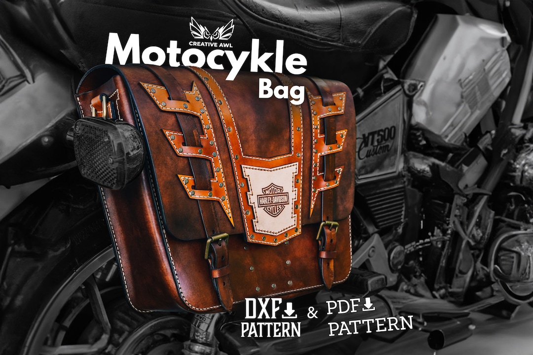 Leather Motorcycle Saddlebag Pattern – PDF & DXF Template - Etsy