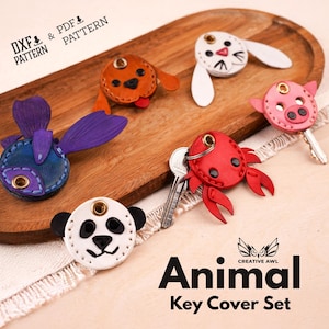 PDF & DXF Animal Key Cover Pattern PDF Template