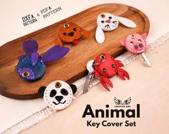 PDF & DXF Animal Key Cover Pattern PDF Template