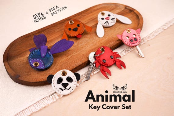 PDF & DXF Animal Key Cover Pattern PDF Template