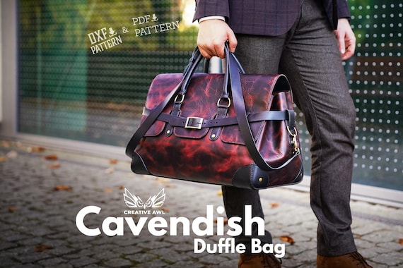 Cavendish Duffle Bag PDF & DXF Leather Pattern DIY