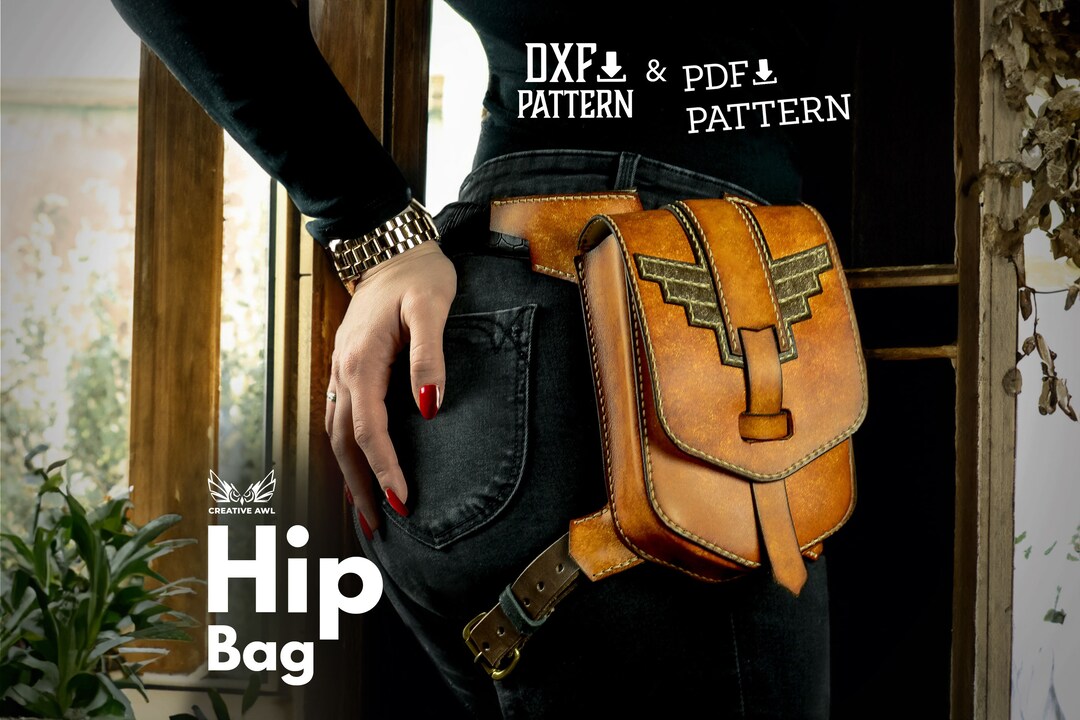 PDF & DXF Leather Bag Pattern Leather Biker Bag Pattern Leather Pattern