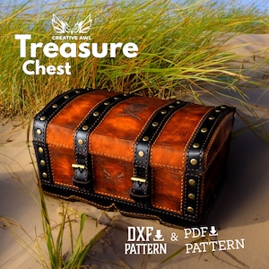 PDF & DXF Leather Treasure Chest Pattern - Leather Treasure