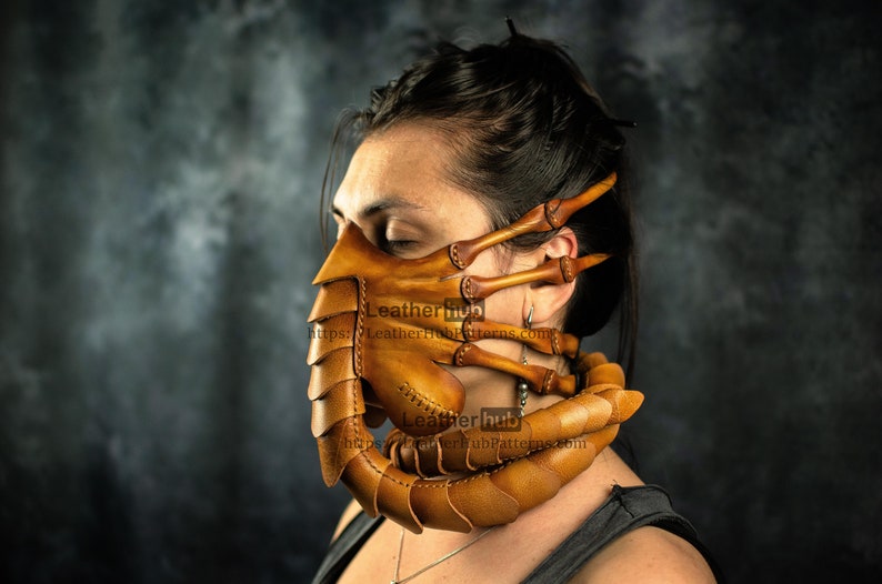 Facehugger Mask Leather DIY KIT Leather DIY Mask Leather Kit | Etsy
