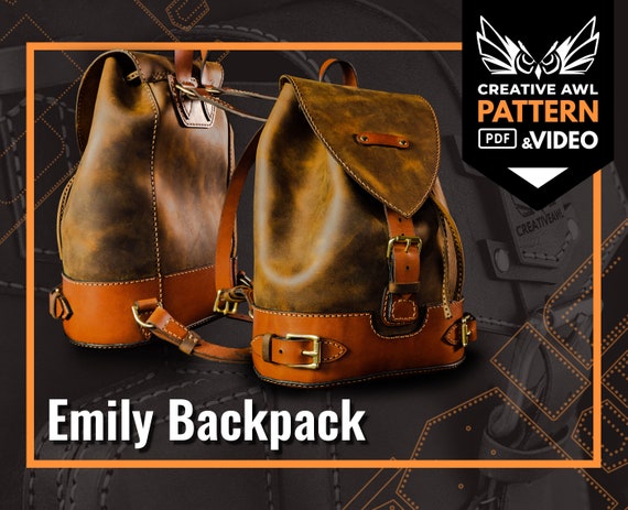 Leather Emily Backpack Pattern Leather Backpack Template