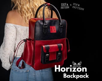 Horizon Leather Backpack Pattern: DIY Craft (PDF & DXF)