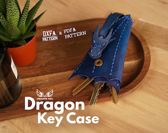 PDF & DXF Leather Dragon Key Case