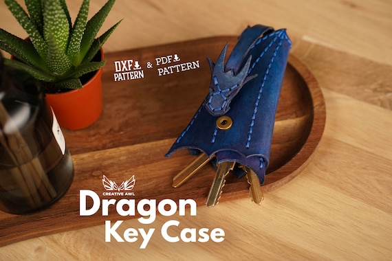 PDF & DXF Leather Dragon Key Case