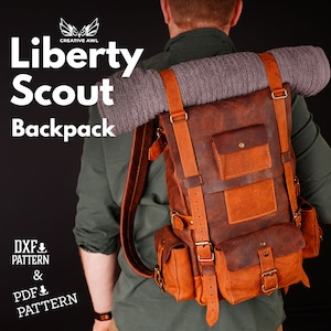 Leather Liberty Scout Backpack PDF Template (DXF File)