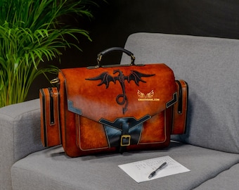 Leather Beast Briefcase & Backpack