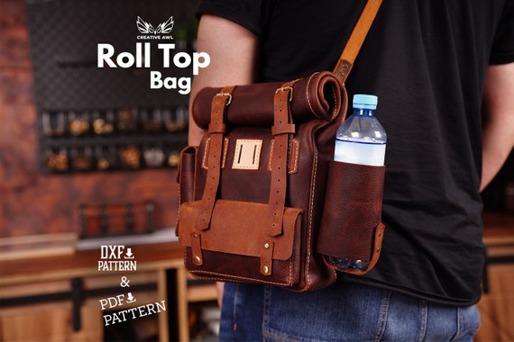 PDF & DXF Leather Roll-top Bag / or backpack PDF Pattern