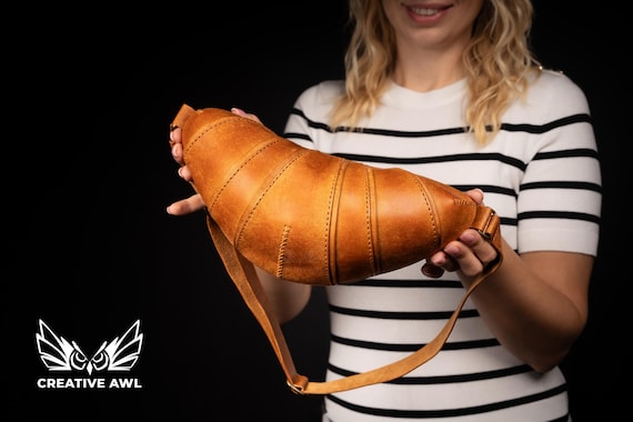 Croissant Leather Fanny Pack