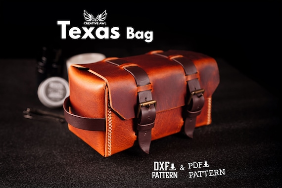 PDF & DXF Leather Lunch | Cosmetic Texas Bag PDF Pattern