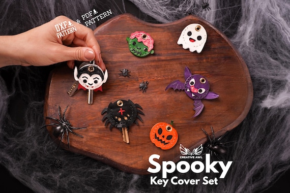 PDF & DXF Halloween Key Cover Pattern PDF Template