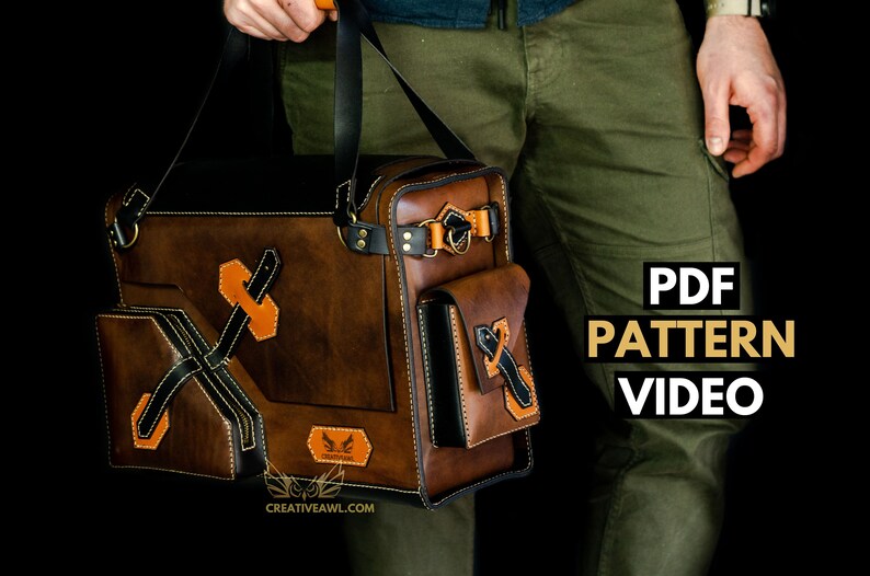 Leather Travel Bag pattern Leather Bag Pattern Leather Etsy