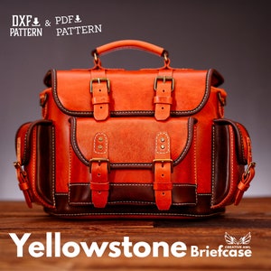 PDF & DXF Cuero Yellowstone Messenger Bag Patrón PDF