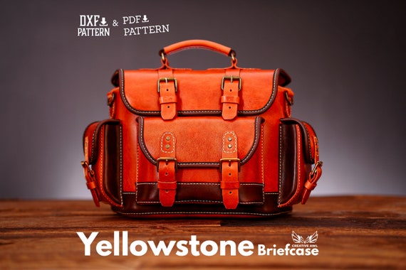 PDF & DXF Leather Yellowstone Messenger Bag PDF Pattern