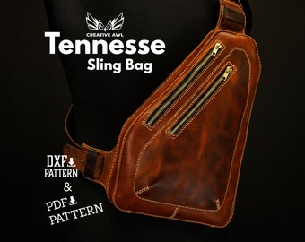 Leather Tennesse Sling Bag Pattern: PDF & DXF Template