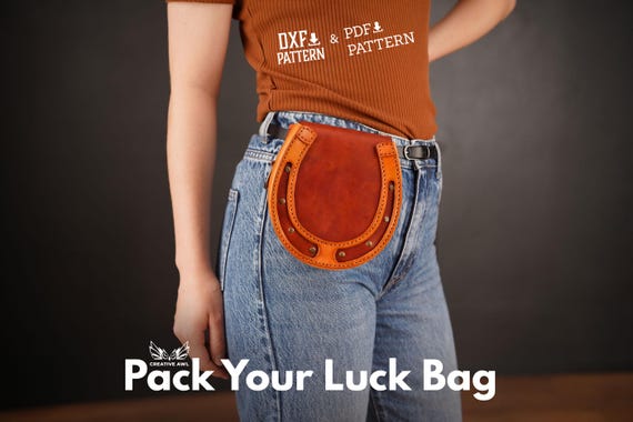 PDF & DXF Leather Pack You Luck Bag Pattern